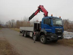 Man TGA Valník 8x8 s hydraulickou rukou FASSI